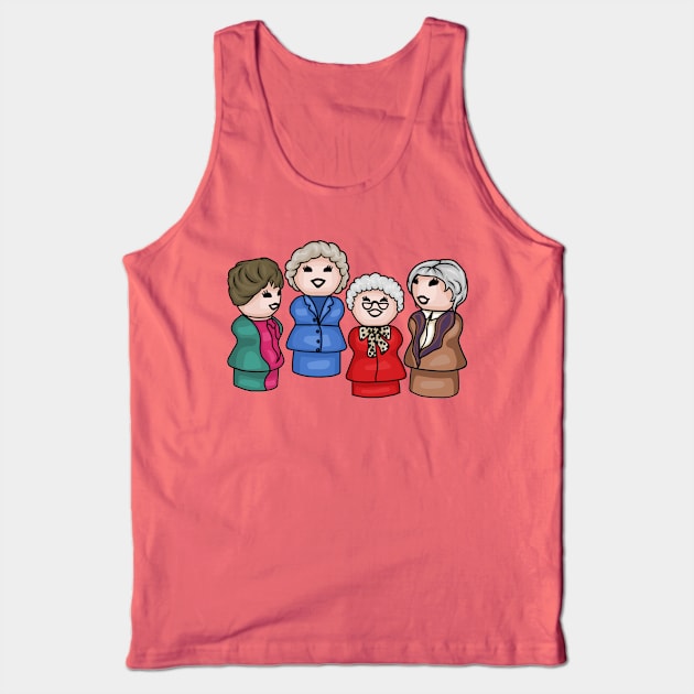 The Little Golden Girls Tank Top by Slightly Unhinged